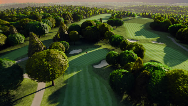 Hole 4 at River Ridge Golf Course, from the air