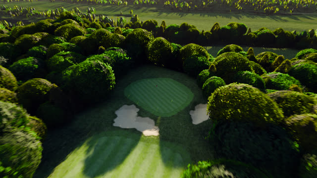 Hole 6 at River Ridge Golf Course, from the air