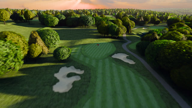 Hole 10 at River Ridge Golf Course, from the air